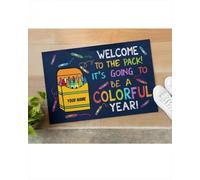 Felpudo Entrada casa Tapete Personalizado de Bienvenida para Maestros: ¡Será un año Lleno de Color!
