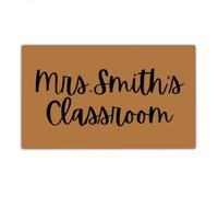 Felpudo Entrada casa Tapete Personalizado para Interiores y Exteriores con el Nombre del Profesor y la Frase Esta es mi Aula.