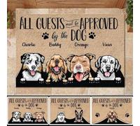 Felpudo Entrada casa Tapete Personalizado para Perros: Todos los Invitados Deben ser aprobados por el dueño del Felpudo.
