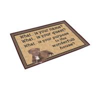 Felpudo Entrada casa Tapete Pitbull ¿Cuál es tu Nombre?