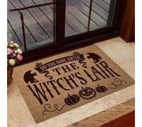 Felpudo Entrada casa ¿Te atreves a Entrar en la guarida de la Bruja? Felpudo de Bienvenida de fácil Limpieza