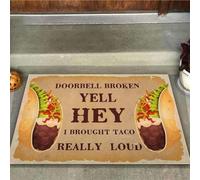 Felpudo Entrada casa Timbre Roto - Felpudo con diseño de Taco y Grito