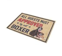 Felpudo Entrada casa Todos los Invitados Deben ser aprobados por el Felpudo Boxer.