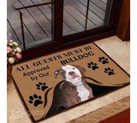 Felpudo Entrada casa Todos los Invitados Deben ser aprobados por Nuestro Felpudo Bulldog.