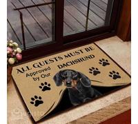 Felpudo Entrada casa Todos los Invitados Deben ser aprobados por Nuestro Felpudo con Forma de Perro Salchicha.