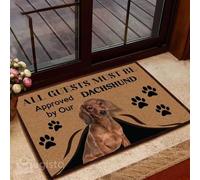 Felpudo Entrada casa Todos los Invitados Deben ser aprobados por Nuestro Felpudo Dachshund 3.