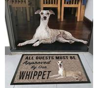 Felpudo Entrada casa Todos los Invitados Deben ser aprobados por Nuestro Felpudo Whippet para Interiores y Exteriores.