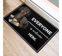 Felpudo Entrada casa Todos los Perros Salchicha Son bienvenidos aquí. Felpudo con Base de Goma.