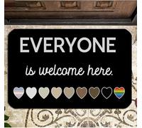 Felpudo Entrada casa Todos Son bienvenidos aquí. Tapete LGBT, tapete LGBT Divertido.