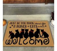 Felpudo Entrada casa Un montón de Gatos ahí Dentro. Felpudo de Bienvenida fácil de Limpiar.