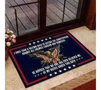 Felpudo Entrada casa Una Vez Hice un Juramento Solemne de Defender la Constitución. Felpudo para Veteranos.