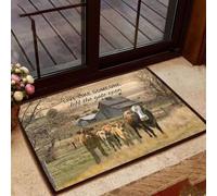 Felpudo Entrada casa Vaca Vive como si Alguien hubiera dejado la Puerta Abierta, Felpudo