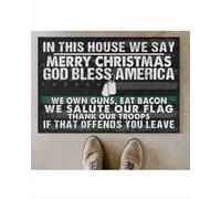 Felpudo Entrada casa Veterano: En Esta casa decimos Feliz Navidad Felpudo Gracioso