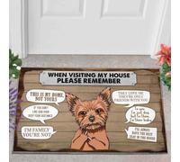 Felpudo Entrada casa Yorkshire, Recuerda Que Esta es mi casa. Felpudo Gracioso.