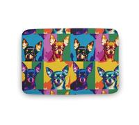 Felpudo Entrada Dibujo De Arte De Perro Chihuahua Alfombra Entrada Suave Felpudo Lavable Alfombrilla Baño para Bañera Puerta Hogar 40X60Cm