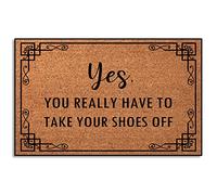 Felpudo Entrada Sí, De Verdad Tienes Que Quitarte Los Zapatos. Alfombrilla Baño Lavable Felpudo Resistente Alfombra Baño para Exterior Bañera Jardín 40X60Cm
