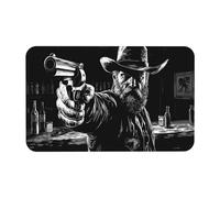 Felpudo Entrada Vaquero De Taberna Resistente Baños Alfombra Absorbente Lavable Cocina Alfombra Antideslizante 40X60Cm