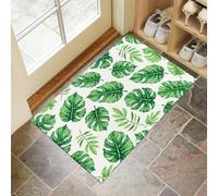 Felpudo Estampado Ilustraciones de plantas Estampado de hoja de plátano con Suelo Antideslizante deTPR, Felpudos atrapa la Suciedad, Felpudo de Entrada, Alfombra para Interior y Exterior,90 x 150 cm