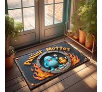 Felpudo Fall Flaming Friends: Pullier Mottes Adventure Felpudo para puerta delantera, entrada al aire libre, puerta interior, M (40 x 60 cm)