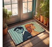 Felpudo Fall Pantheon: A Tale of Two Characters - Felpudo para puerta delantera, entrada al aire libre, puerta interior, M (40 x 60 cm)