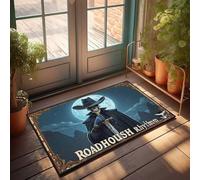 Felpudo Fall Roadhouse Rhythm: The Western Ghost Rider Felpudo para puerta delantera, entrada al aire libre, puerta interior, M (65 x 90 cm)