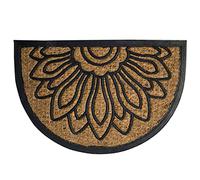 MAURER Coco Fiber E Borracha capacho 1/2 Lua 40x60 cm. Felpudo Fibra Goma Luna, Poliuretano, Multicolor, 40 x 60 cm