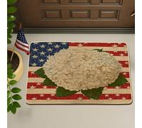 Felpudo floral de hortensias, tapete de puerta delantera con flores blancas para decoración de primavera de entrada al aire libre e interior, goma impermeable, antideslizante, absorbe el polvo, fácil