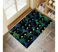 Felpudo Gato Fantasía para Entrada Casa, Alfombra Limpia Zapatos, Felpudo Exterior, Animales Mágicos 50 X 80 Cm(Verde Neón) Suave, Cómodo Y Duradero Lavable A Máquina