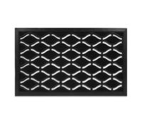 Relaxdays Fußmatte Gummi 45 x 75 cm Felpudo Goma, 45x75 cm, Resistente Intemperie, Antideslizante, Alfombra Rejilla de Interior y Exterior, Negro, Caucho, 1 Pieza