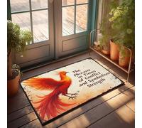 Felpudo grande para exteriores The Phoenix: símbolo de fuerza en medio de conflicto, felpudo para decoración de cueva de hombre, tapete de otoño para exteriores (40 x 60 cm)