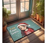 Felpudo grande para puerta delantera, diseño de Papá Noel con texto en inglés "Love - Santa'S Special Delivery Doormat" (40 x 60 cm)