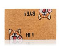 Felpudo Hi-Bye Perro de Fibra Coco - 70x40cm - Felpudos Antideslizantes - Felpudos Originales para la Entrada a Casa, Pasillos, Puertas de Exterior - Accesorios para el Hogar - Material Resistente
