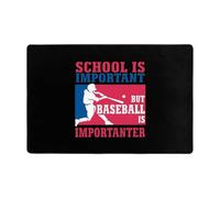 Felpudo La Escuela Es Importante, Pero El Béisbol Es Aún Más Importante. Alfombrilla Baño Suave Alfombra Baño Absorbente Felpudo Entrada para Ducha Puerta Bañera 40X60Cm
