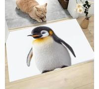 Felpudo Lindos pingüinos 50 x 80 cm - Felpudo con Base Antideslizante TPR - Alfombra Atrapa-Suciedad Lavable Minimalismo para Puerta Principal, Patio, Pasillo y Jardín
