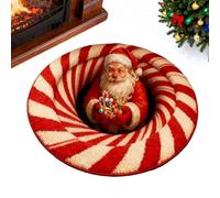 Felpudo Navidad Efecto 3D Ilusion Optica - Non Slip Soft Cute Funny 3D Christmas Doormat,Alfombra Exterior Invierno Fiestas Navideñas Decorativa - Para Porche, Entrada, Ducha, Dormitorio, Salón Y Suel