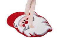 Felpudo Navideño - Alfombra Decorativa de Árbol de Navidad y Santa Claus | 40 x 60 cm Alfombra Absorbente Antideslizante Lavable para Interior Exterior Entrada Baño Cocina Salón Dormitorio