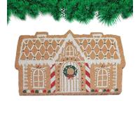 Felpudo Navideño - Decoración Antideslizante De La Casa De Pan De Jengibre 32 "X 20" | Alfombra Navideña Para Exteriores Para Entrada, Entrada, Cocina, Baño, Sala De Estar, Garaje, Patio | Voluntad Es