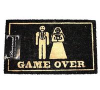 FELPUDO NOVIOS GAME OVER . REGALO RECIEN CASADOS . REGALO BODA .