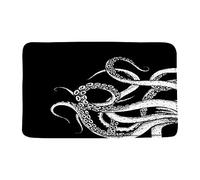 Felpudo Octo Plus Tentacles Ocean Krakenmar Blancos Y Negro Vida Marina Submarina Genial Alfombra Limpia Zapatos Antideslizante Resistente Felpudo Entrada para Interior Exterior 40X60Cm