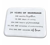 Felpudo para La Entrada 29 Años De Matrimonio 29 Aniversario De Bodas En Meses Días Horas Felpudo Exterior Microfibra Absorbente Alfombra Limpia, para Jardín, Salon, Dormitorio, 40x60cm