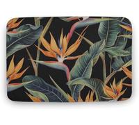 Felpudo para La Entrada Ave del Paraíso, Flower Tropical Felpudo Exterior Lavable A Máquina Personalizado Alfombra Limpia, para Bañera, Terraza, Puerta, 40x60cm
