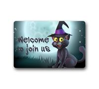 Felpudo para La Entrada Bienvenidos A Nuestra Fiesta De Halloween Alfombra Baño Absorbente Alfombra para Ducha Antideslizante Tapete para Mascotas, para Pasillo, Bañera, 60x40cm
