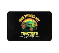 Felpudo para La Entrada Ella Cree Que Mi Tractor Es Sexy. Felpudo Exterior Microfibra Personalizado Tapete Mascotas, para Jardín, Dormitorio, Salon, 40x60cm