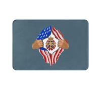 Felpudo para La Entrada Emblema De Las Fuerzas Canadienses. Sangre Dentro De Mí Felpudo Exterior Lavable A Máquina Personalizado Alfombra Limpia, para Terraza, Salon, Cocina, 40x60cm