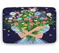 Felpudo para La Entrada Nunca Sabes Lo Fuerte Que Eres Alfombra para Ducha Modernas Absorbente Tapete Mascotas, para Cocina, Bañera, Ducha, 40x60cm