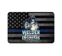 Felpudo para La Entrada Soldador Porque Los Ingenieros También Necesitan Héroes Felpudo Exterior Modernas Lavable A Máquina Tapete Mascotas, para Dormitorio, Terraza, Bañera, 40x60cm