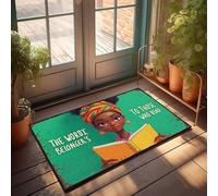 Felpudo para puerta de entrada de casa de campo con texto en inglés "Empowerment Through Knowledge: A Woman'S Journey With Books" (50 x 80 cm)