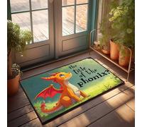 Felpudo para puerta delantera de casa de campo Dragon'S Quest: revelando el título del fénix, felpudo para decoración de cocina, hogar, bar (50 x 80 cm)