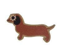 Felpudo Perro Salchicha de Fibra Coco - 80x46cm - Felpudos Antideslizantes - Felpudos Originales UO para la Entrada a Casa, Pasillos, Puertas de Exterior - Resistente