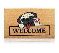 Felpudo Perro Welcome de Fibra Coco - 70x40cm - Felpudos Antideslizantes - Felpudos Originales para la Entrada a Casa, Pasillos, Puertas de Exterior-Accesorios para el Hogar-Material Resistente